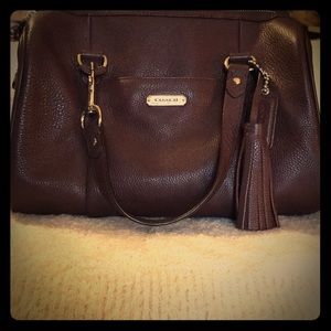 COACH Avery Brown Satchel